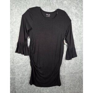 Flutter & Kick NWT Maternity Long Sleeve Dress Black Size L